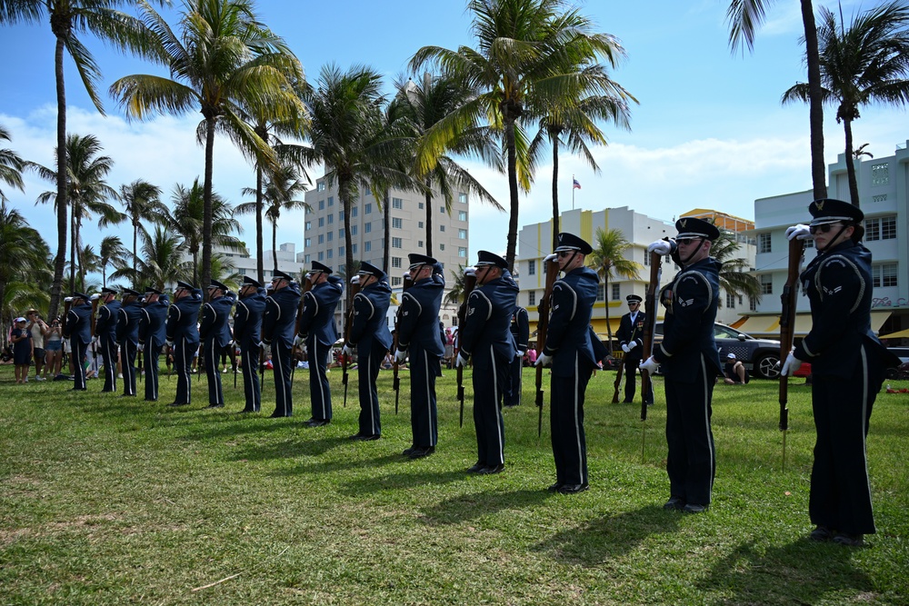 U.S. Air Force Honor Guard Drill Team Honors Fallen Heroes at Air &amp; Sea Show