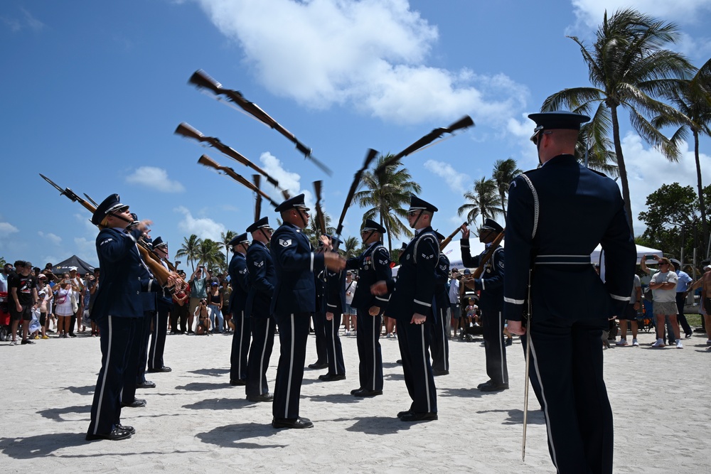 U.S. Air Force Honor Guard Drill Team Honors Fallen Heroes at Air &amp; Sea Show
