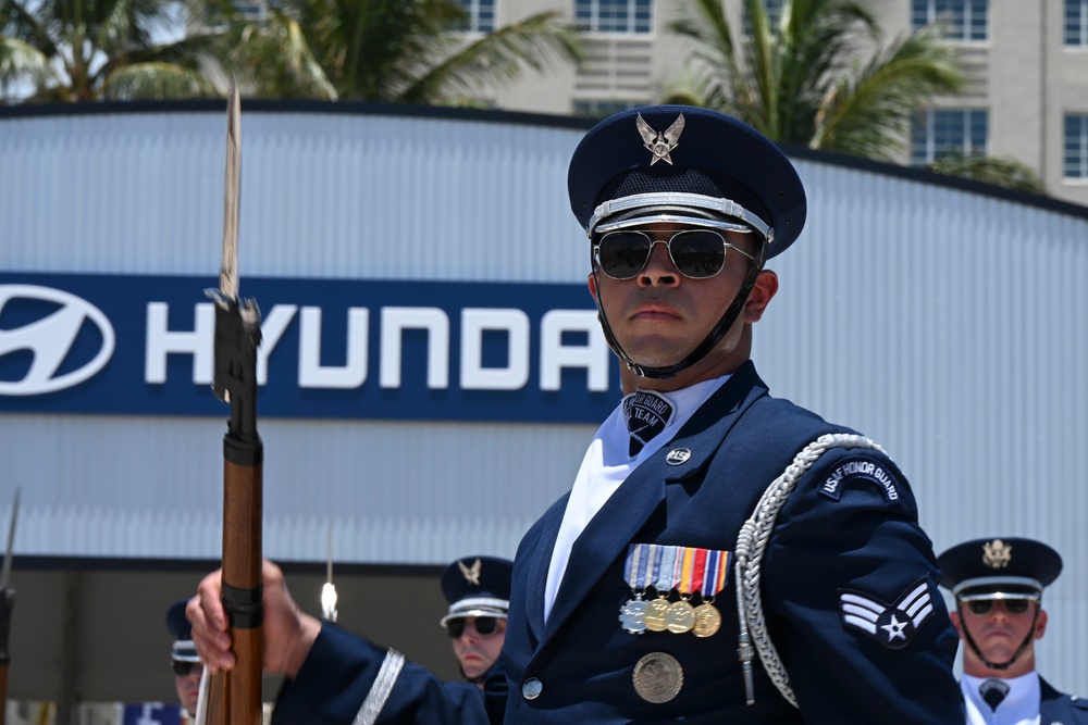 U.S. Air Force Honor Guard Drill Team Honors Fallen Heroes at Air &amp; Sea Show