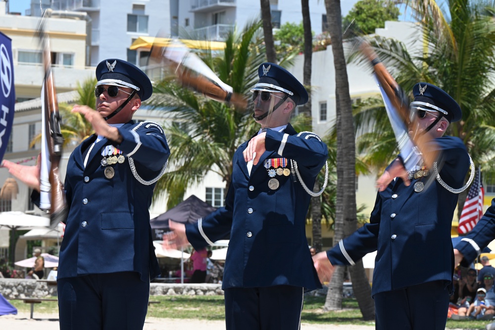 U.S. Air Force Honor Guard Drill Team Honors Fallen Heroes at Air &amp; Sea Show