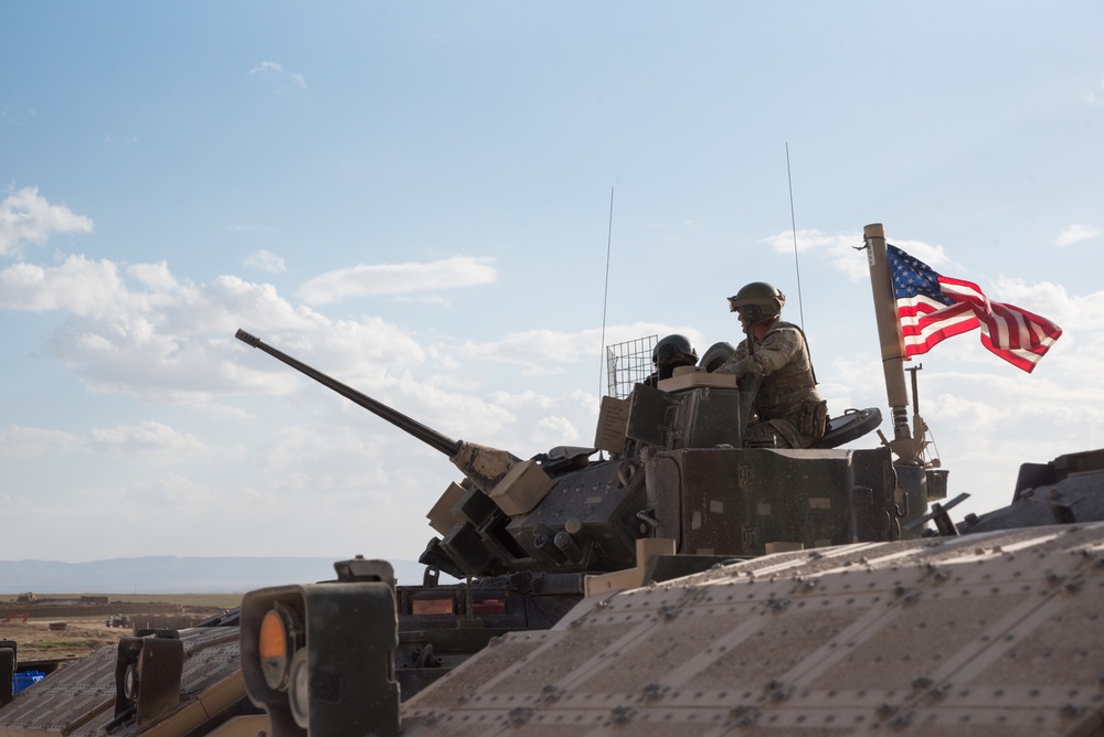 Coalition Forces Maintain Regional Security, Stability with Bradley Fighting Vehicles