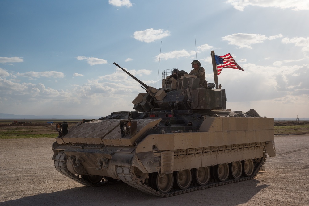 Coalition Forces Maintain Regional Security, Stability with Bradley Fighting Vehicles
