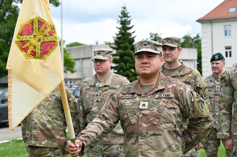 U.S. Army Garrison Stuttgart Headquarters and Headquarters Company receives Safety Excellence Streamer