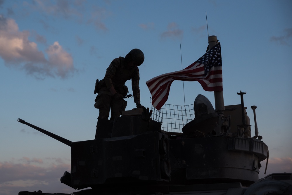 Coalition Forces Maintain Regional Security, Stability with Bradley Fighting Vehicles