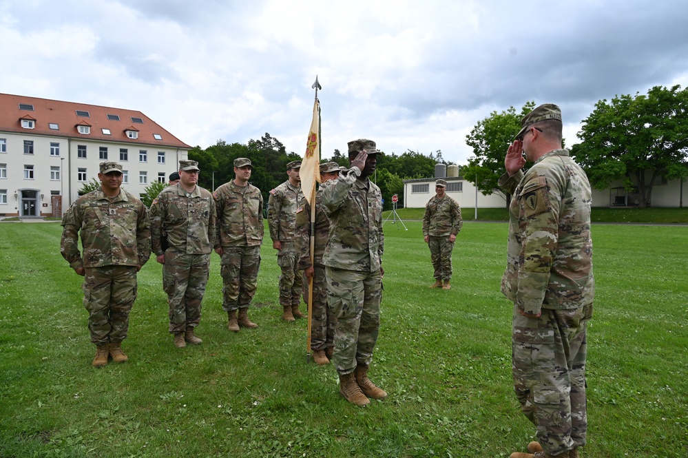 U.S. Army Garrison Stuttgart Headquarters and Headquarters Company receives Safety Excellence Streamer