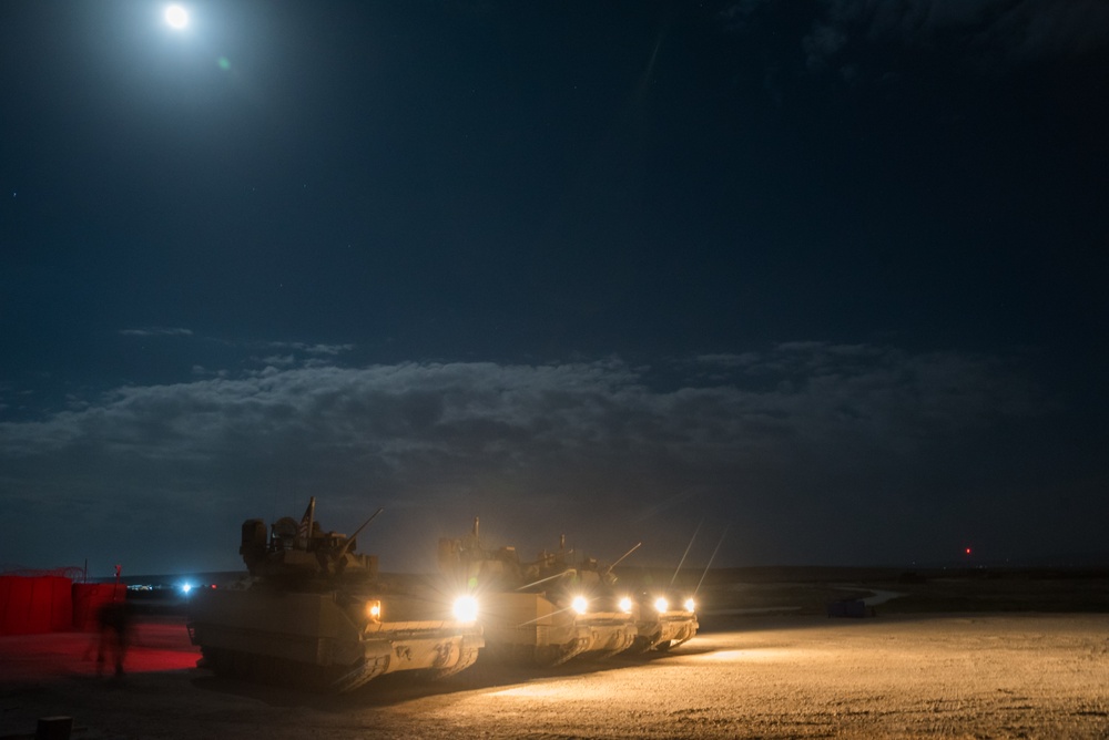 Coalition Forces Maintain Regional Security, Stability with Bradley Fighting Vehicles