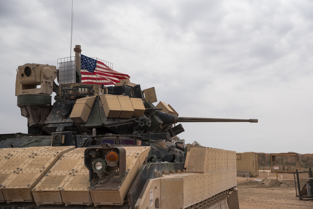 Coalition Forces Maintain Regional Security, Stability with Bradley Fighting Vehicles