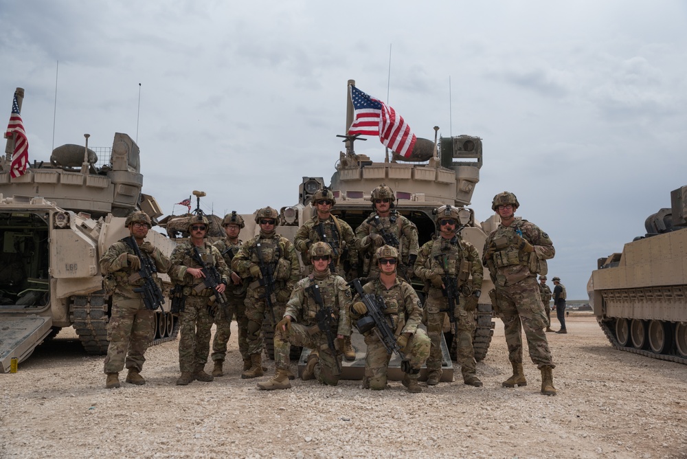 Coalition Forces Maintain Regional Security, Stability with Bradley Fighting Vehicles