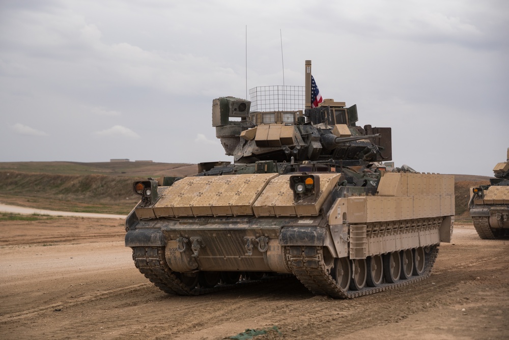 Coalition Forces Maintain Regional Security, Stability with Bradley Fighting Vehicles