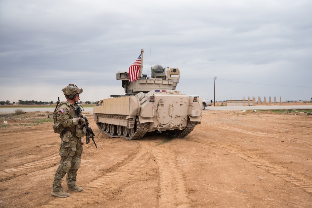 Coalition Forces Maintain Regional Security, Stability with Bradley Fighting Vehicles
