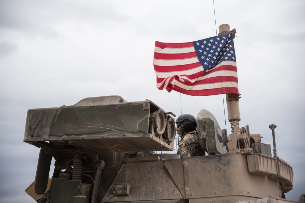 Coalition Forces Maintain Regional Security, Stability with Bradley Fighting Vehicles