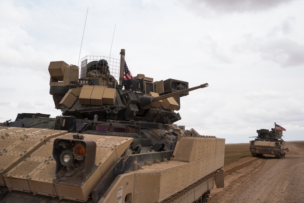 Coalition Forces Maintain Regional Security, Stability with Bradley Fighting Vehicles