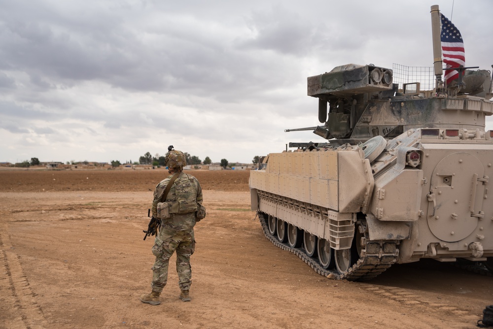 Coalition Forces Maintain Regional Security, Stability with Bradley Fighting Vehicles