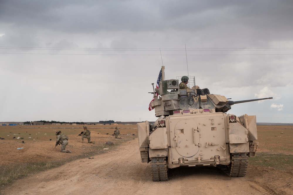 Coalition Forces Maintain Regional Security, Stability with Bradley Fighting Vehicles