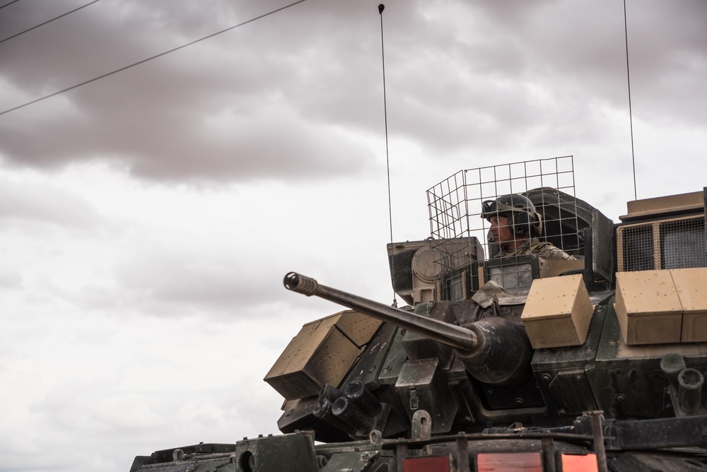 Coalition Forces Maintain Regional Security, Stability with Bradley Fighting Vehicles