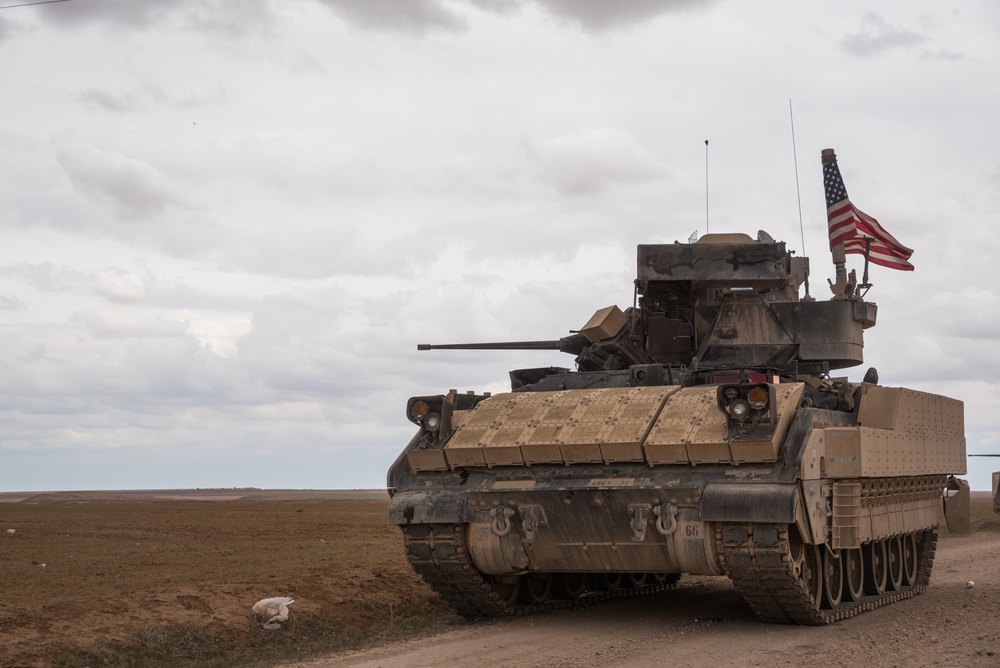 Coalition Forces Maintain Regional Security, Stability with Bradley Fighting Vehicles