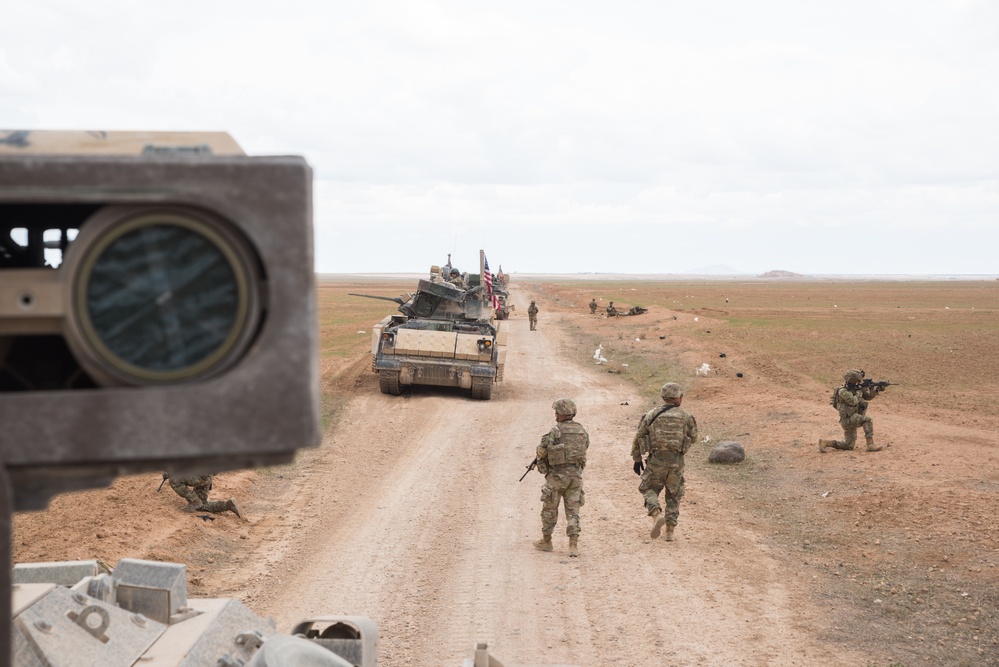 Coalition Forces Maintain Regional Security, Stability with Bradley Fighting Vehicles