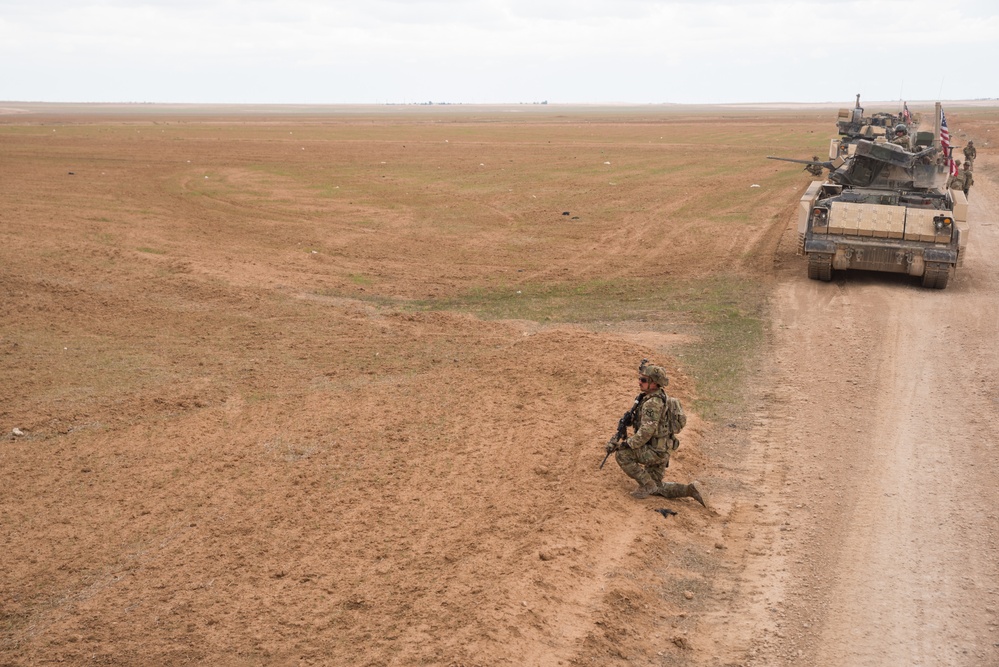 Coalition Forces Maintain Regional Security, Stability with Bradley Fighting Vehicles