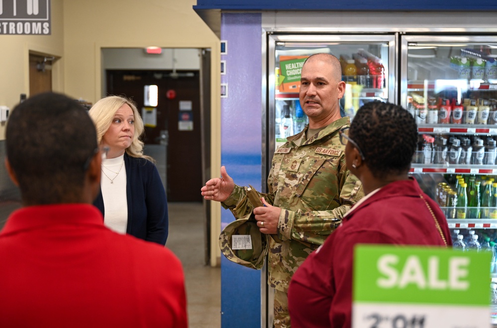 Army and Air Force Exchange service senior enlisted leader visits Ellsworth Air Force Base