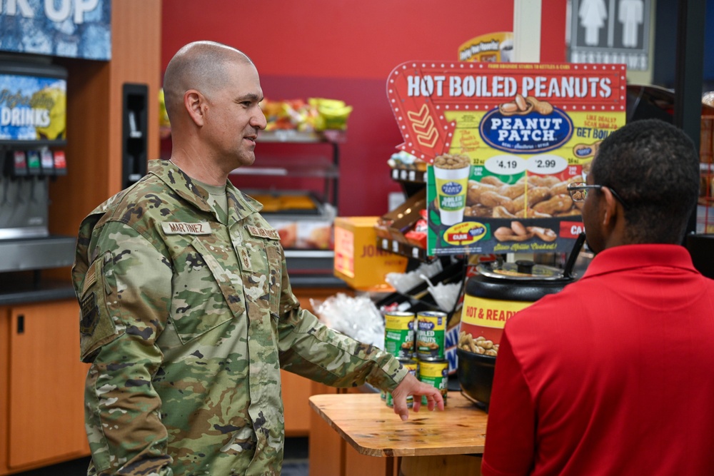 Army and Air Force Exchange service senior enlisted leader visits Ellsworth Air Force Base