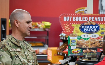 Army and Air Force Exchange service senior enlisted leader visits Ellsworth Air Force Base