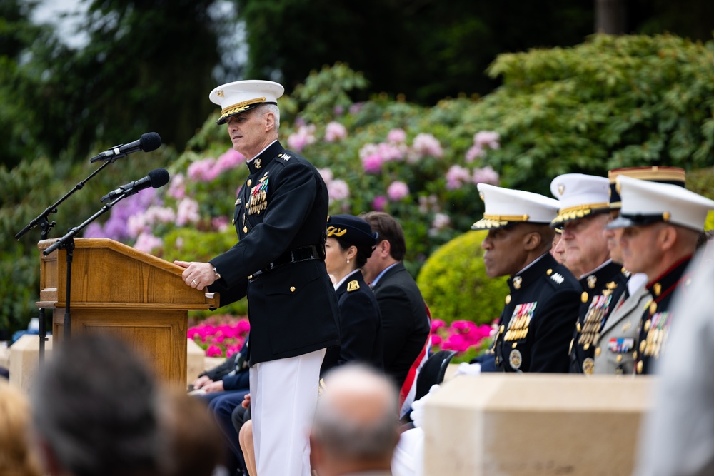 Assistant Commandant of the Marine Corps participates in the annual Belleau Wood Memorial Ceremony