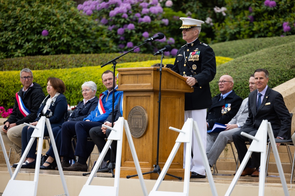 Assistant Commandant of the Marine Corps participates in the annual Belleau Wood Memorial Ceremony