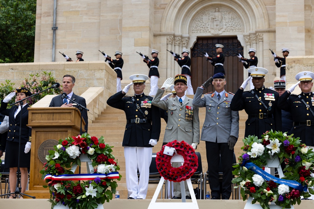 Assistant Commandant of the Marine Corps participates in the annual Belleau Wood Memorial Ceremony