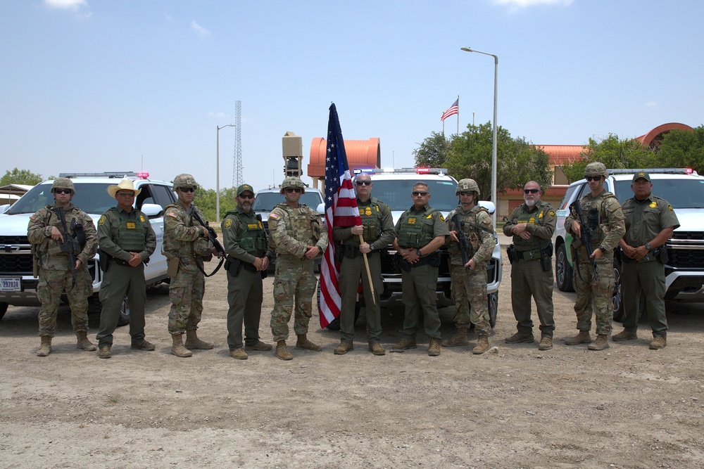 U.S. Army and Border Patrol talk border security at Texas point of entry