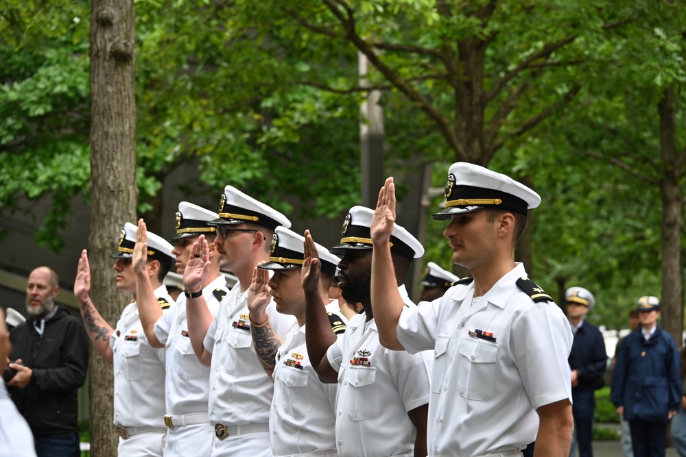 NTAG EMPIRE STATE SAILORS REENLIST AT 9/11 MEMORIAL DURING FLEET WEEK