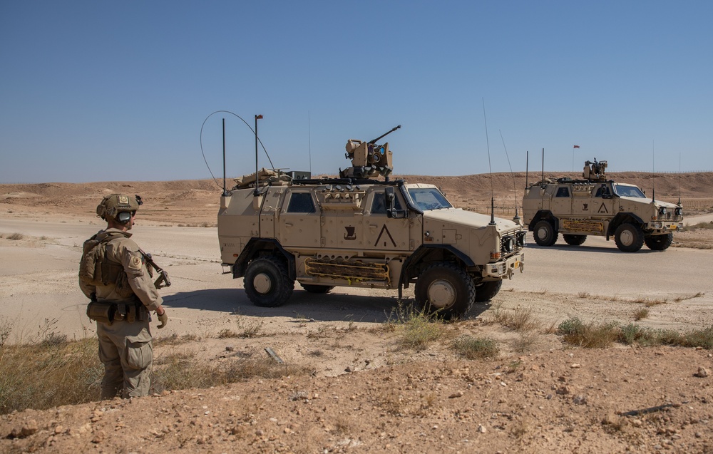 Norwegian Army Soldiers Conduct Patrol Near Al Asad Air Base