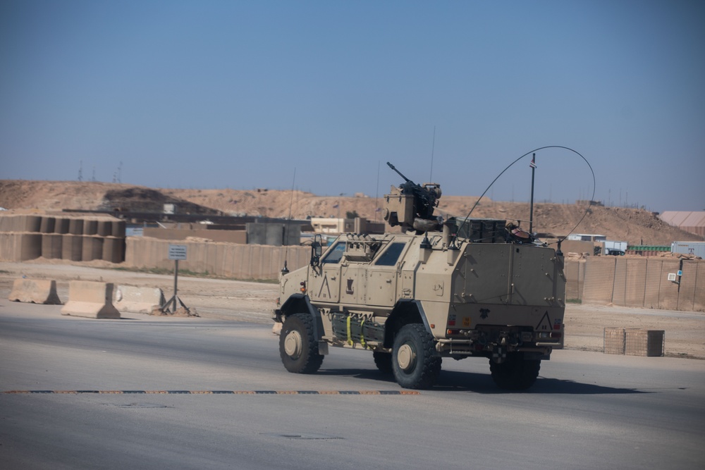 Norwegian Army Soldiers Conduct Patrol Near Al Asad Air Base