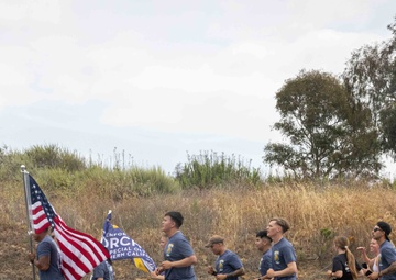 Camp Pendleton Marines participate in the Law Enforcement Torch Run for Special Olympics in Southern California