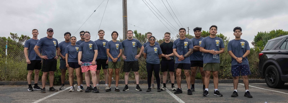 Camp Pendleton Marines participate in the Law Enforcement Torch Run for Special Olympics in Southern California