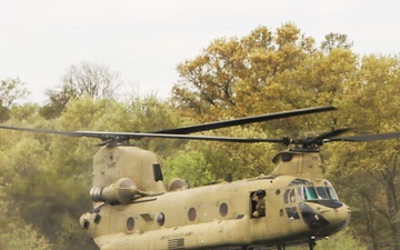 CH-47 Chinook crew helps Army Reserve competitors for 2025 Best Squad competition at Fort McCoy