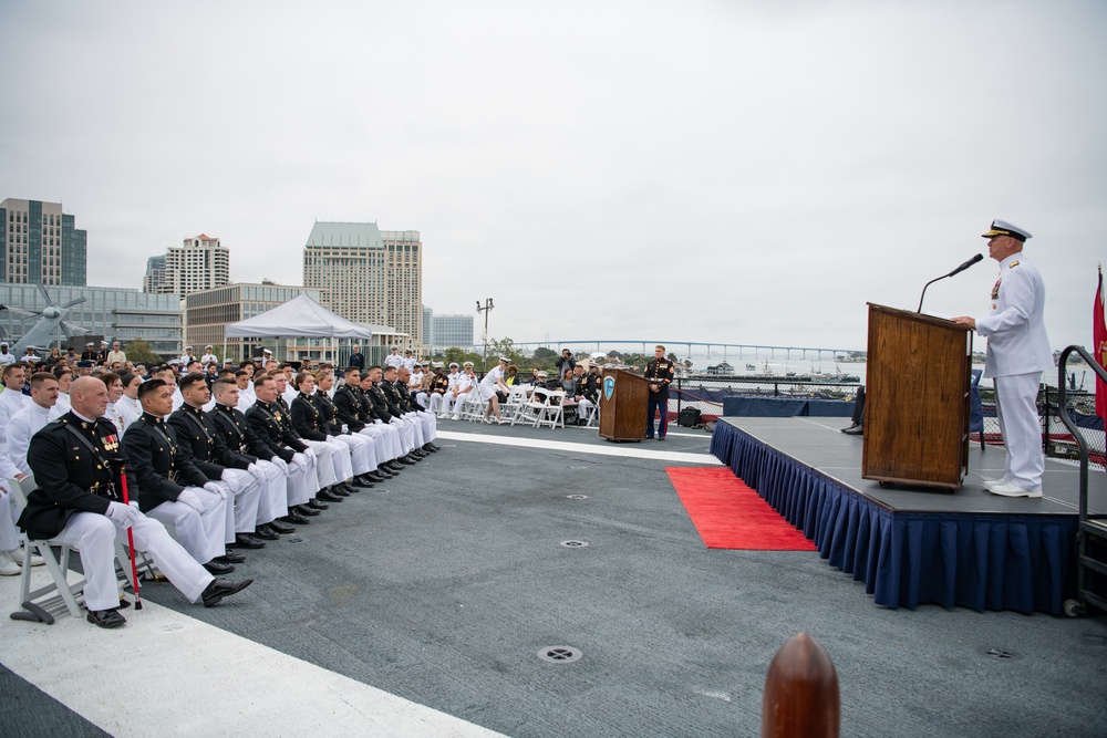 SWOBOSS speaks at NROTC San Diego Commissioning Ceremony