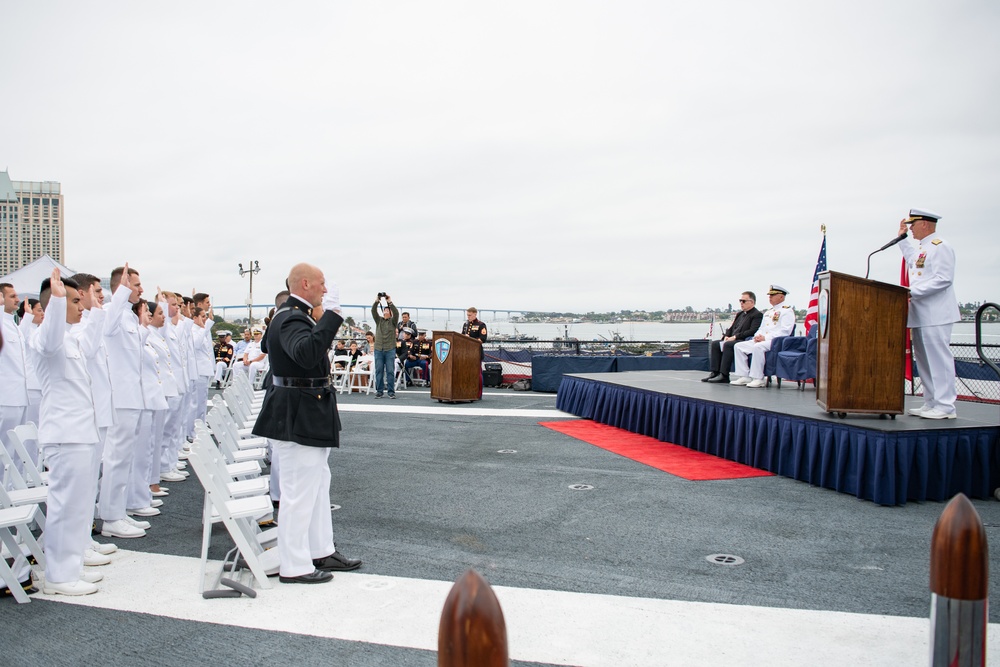 SWOBOSS speaks at NROTC San Diego Commissioning Ceremony