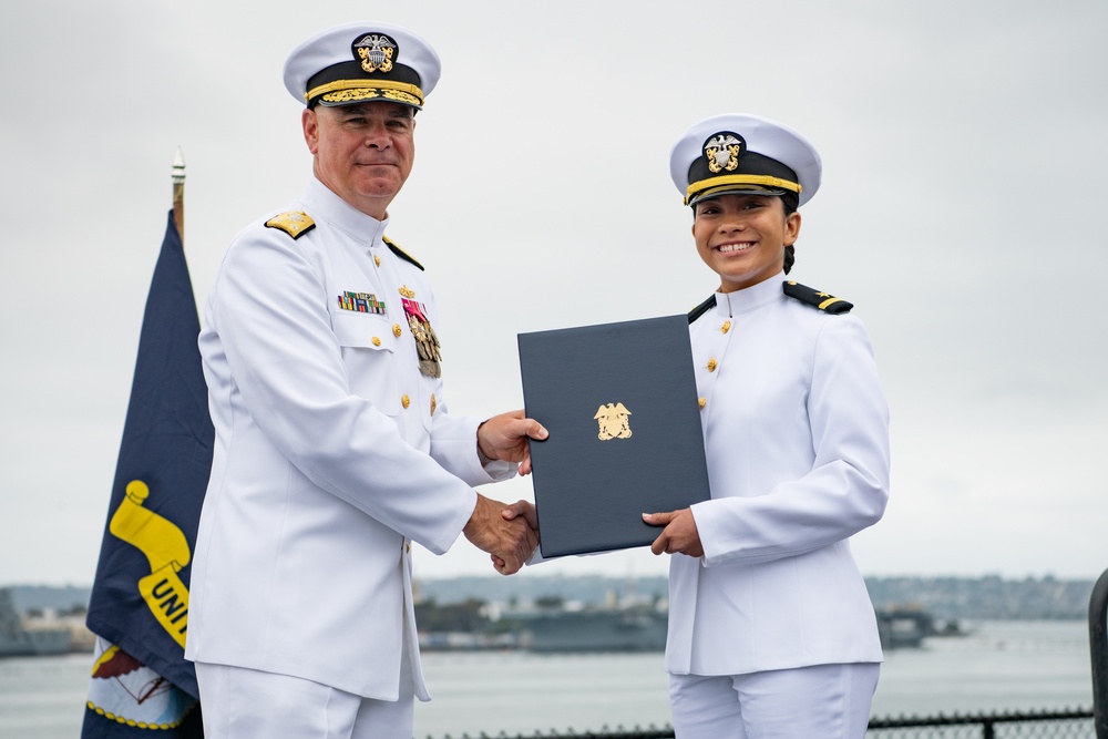 SWOBOSS speaks at NROTC San Diego Commissioning Ceremony