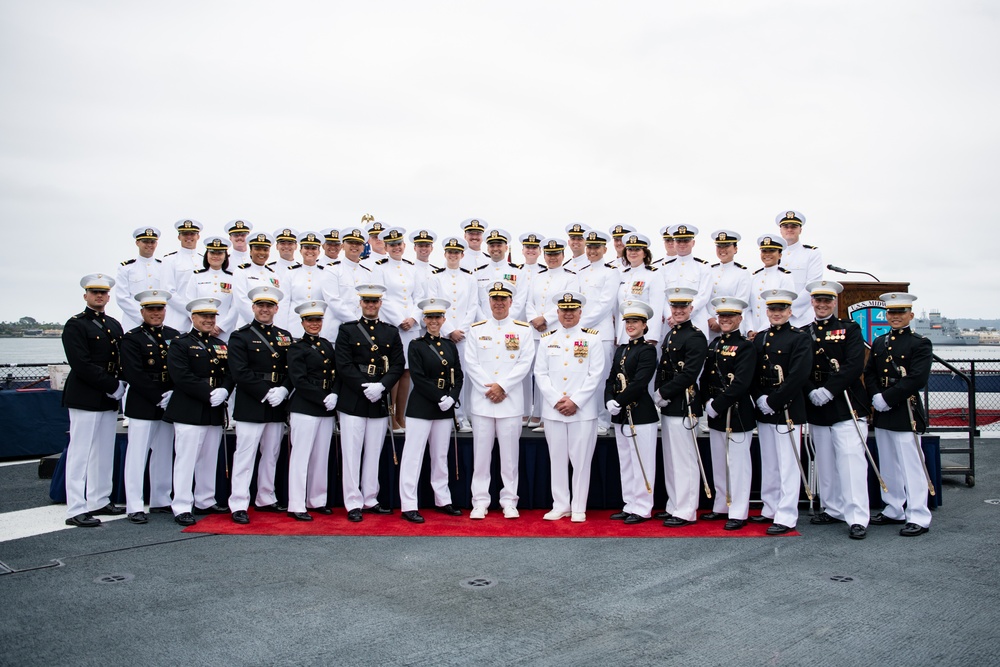 SWOBOSS speaks at NROTC San Diego Commissioning Ceremony