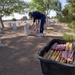 Flags placed at Fort Bliss National Cemetery before Memorial Day