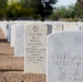 Flags placed at Fort Bliss National Cemetery before Memorial Day