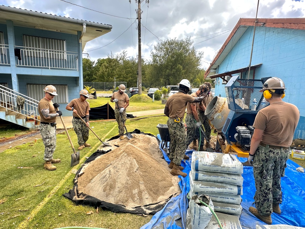 Yap high school sidewalk project