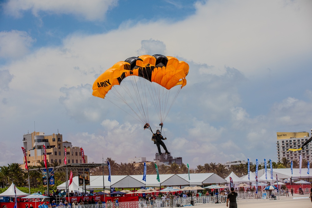 Golden Knight Descends onto Golden Sand