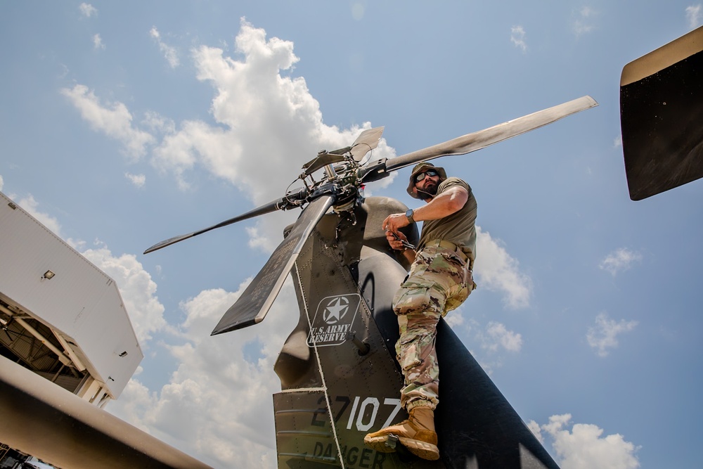 Touching Up the Tail Rotor