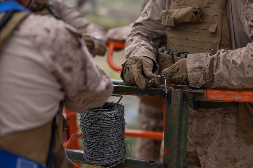 Task Force Sapper reinforces southern border barrier with barbed wire