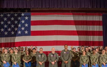 USS Ronald Reagan (CVN 76) frocks newly appointed petty officers