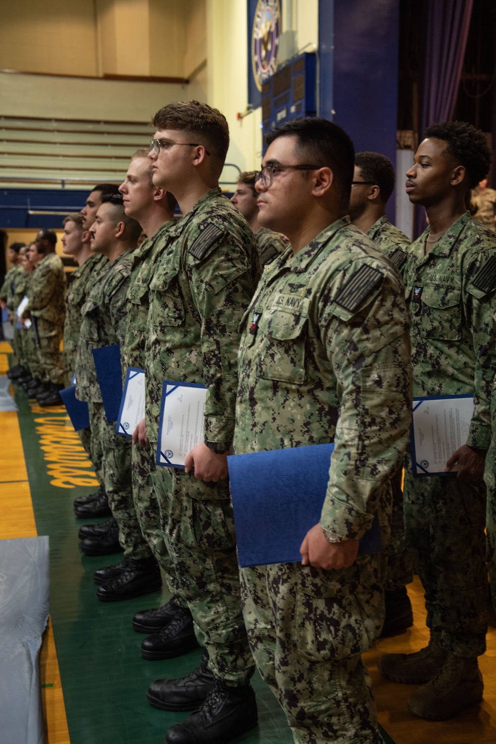 Headline: USS Ronald Reagan (CVN 76) frocks newly appointed petty officers
