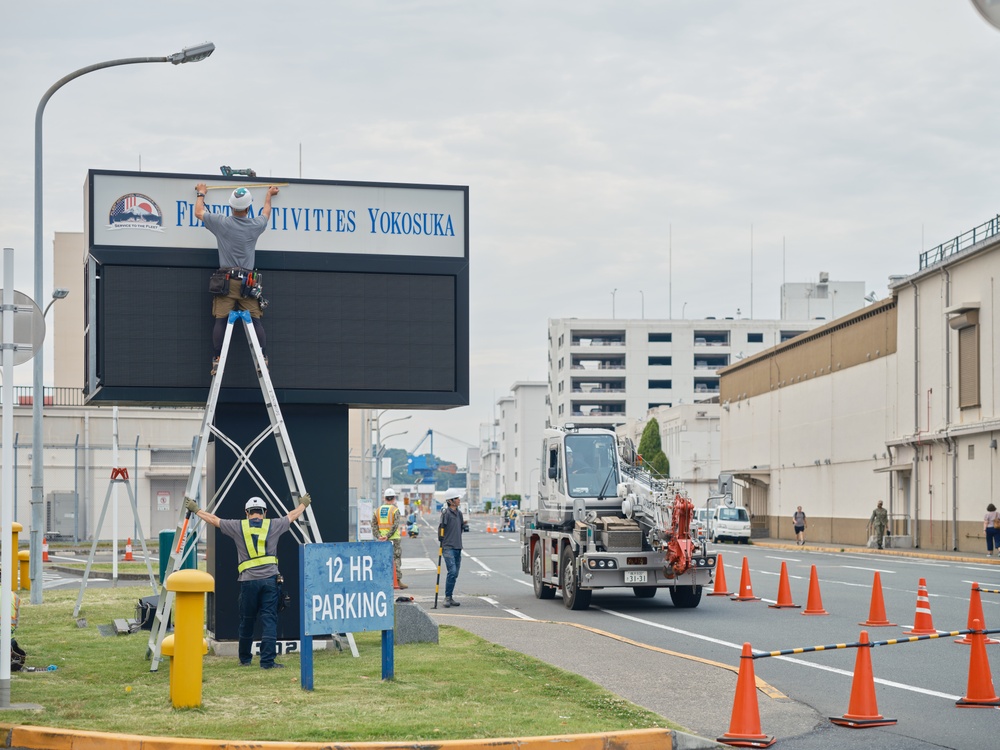 CFAY Digital Marquee Building 3020 Removed