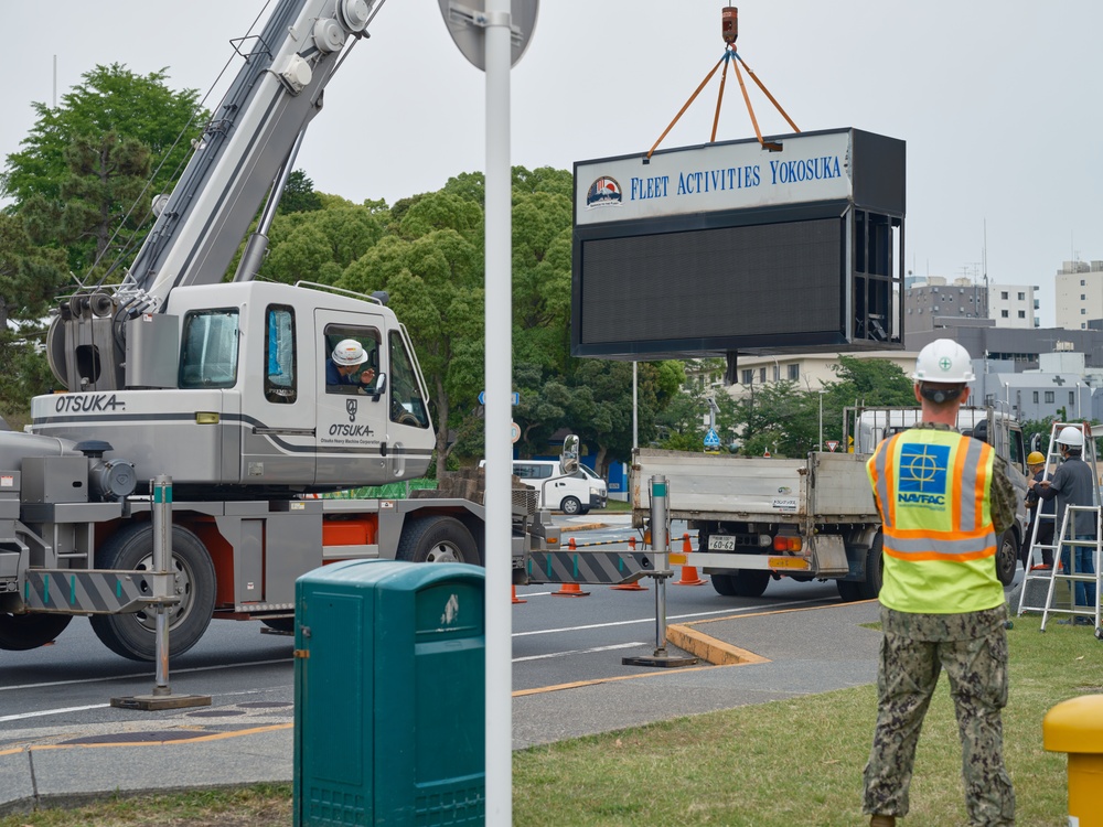 CFAY Digital Marquee Building 3020 Removed