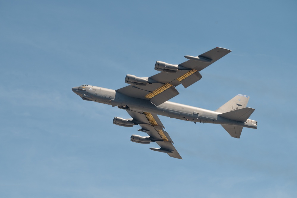 Barksdale B-52s depart Andersen Air Force Base